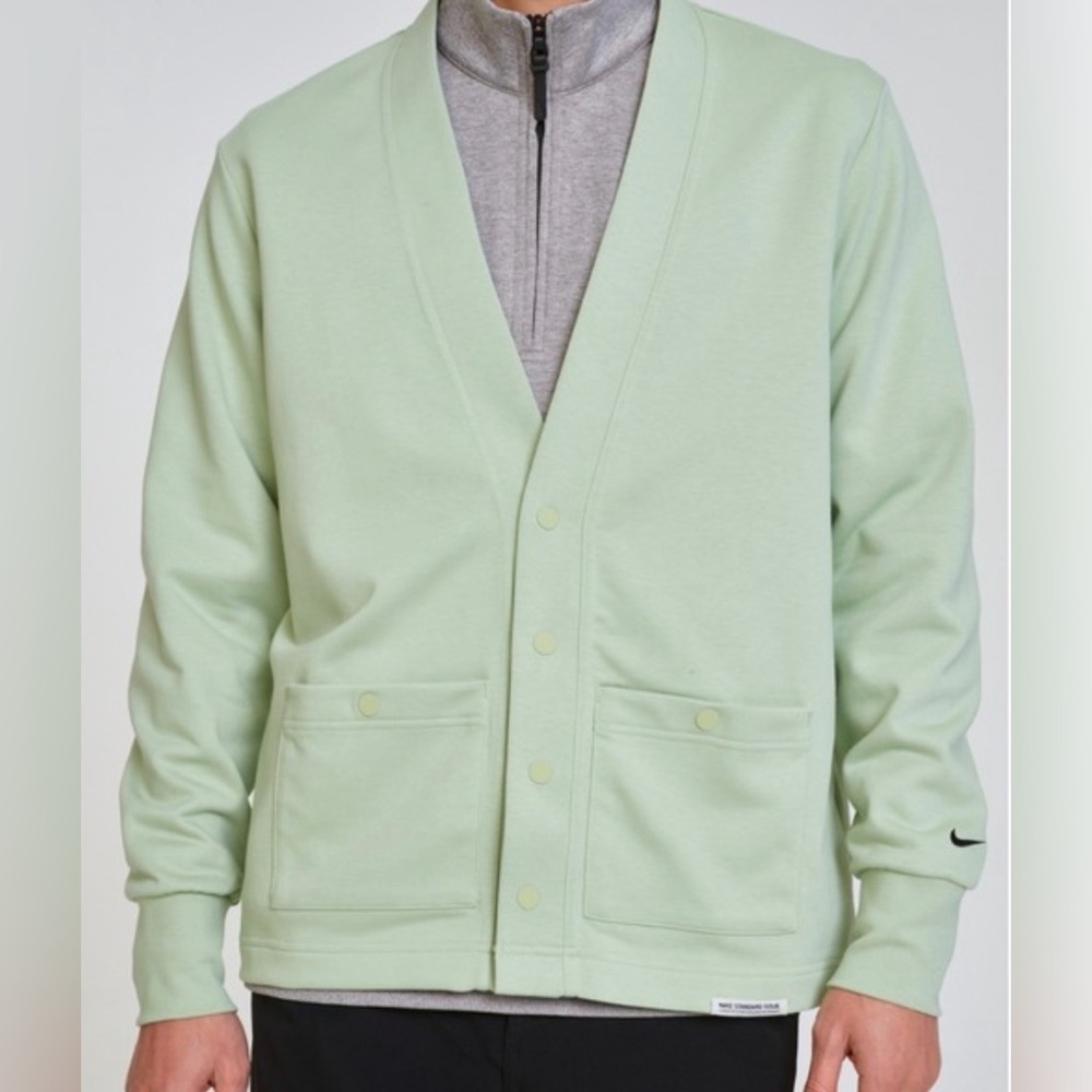 Nike Dri-FIT Standard Issue Golf Cardigan Honeydew green Men's size L